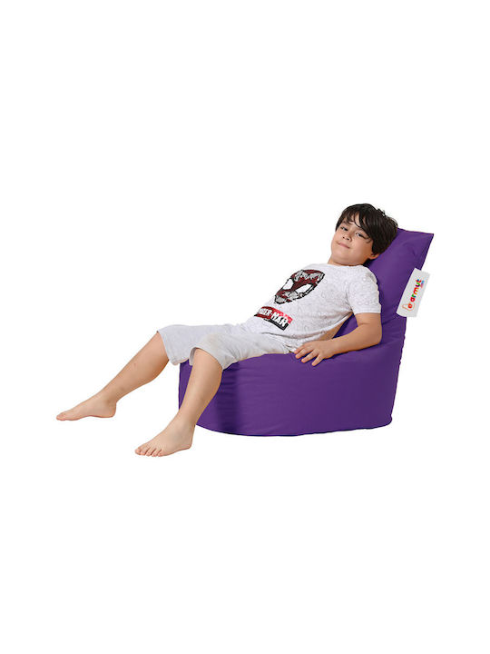 Πουφ Sessel Baton Purple 70x70x35cm