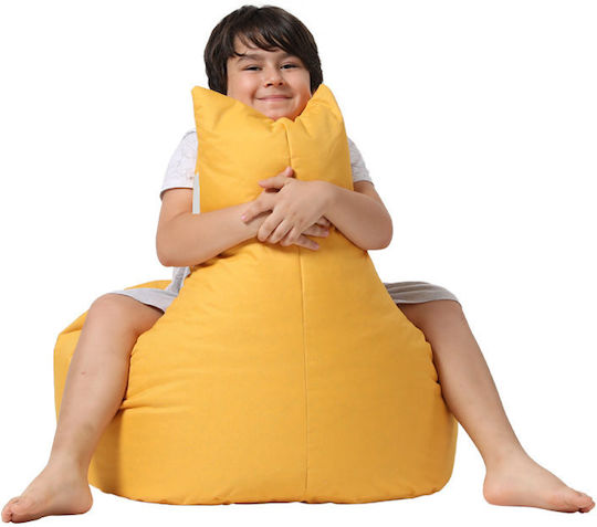 Πουφ Sessel Baton Yellow 70x70x35cm
