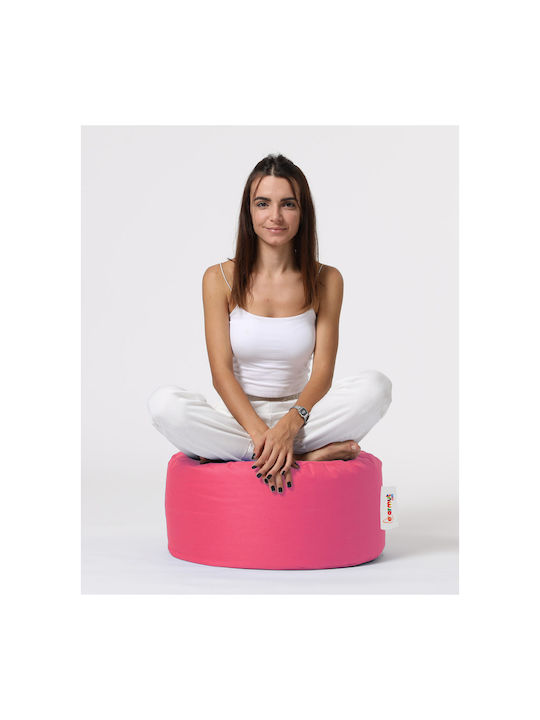 Waterproof Bean Bag Stool Poof Round Pink 55x55x30cm