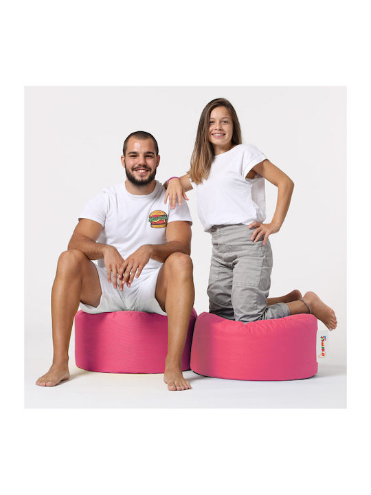 Waterproof Bean Bag Stool Poof Round Pink 55x55x30cm