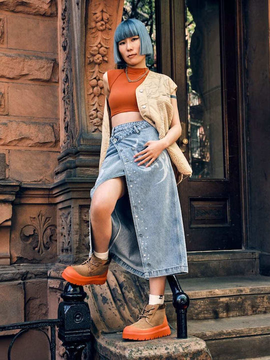 Orange Chelsea Boots Waterproof