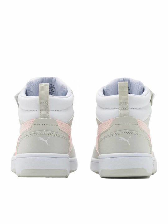 Rebound V6 Kids Sneakers High with Scratch White