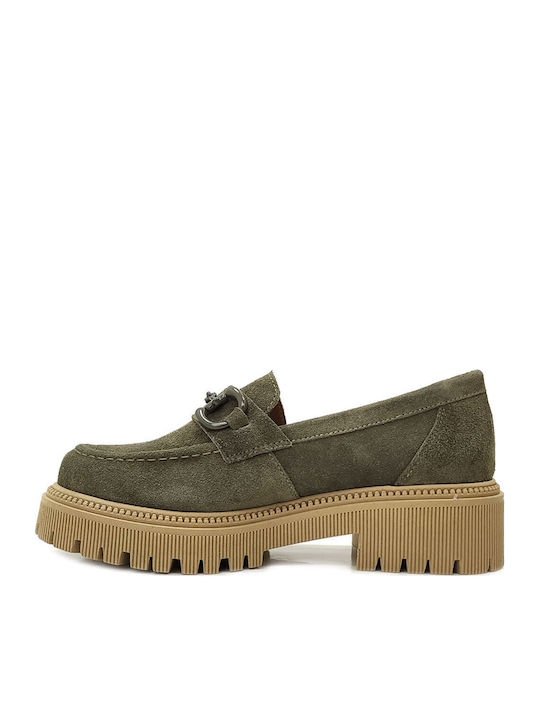Γυναικεία Loafers σε Χακί Χρώμα