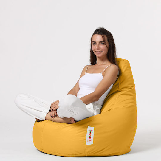 Πουφ Sessel Drop Yellow 80x80x80cm