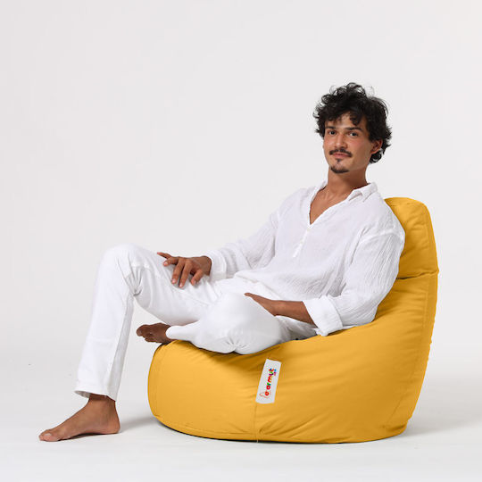 Πουφ Sessel Drop Yellow 80x80x80cm