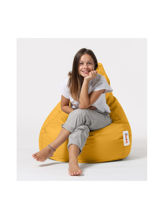Πουφ Sessel Drop Yellow 80x80x80cm