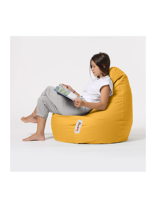 Πουφ Sessel Drop Yellow 80x80x80cm