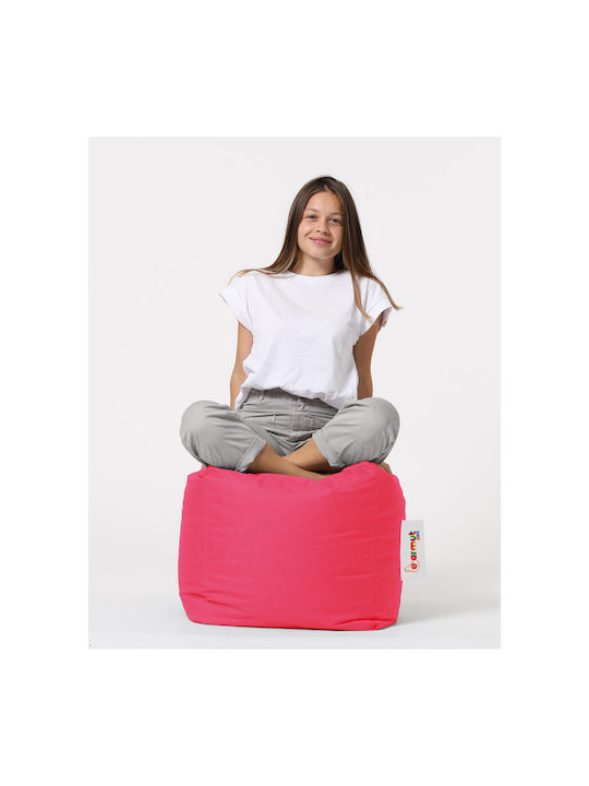 Waterproof Bean Bag Stool Poof Square Pink 45x45x45cm