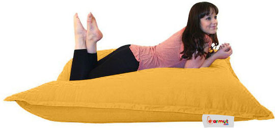 Waterproof Bean Bag Bolster Poof Yellow 100x100cm