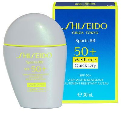 Shiseido Sports BB Quick Dry Αδιάβροχη Αντηλιακή Κρέμα Προσώπου SPF50 με Χρώμα Dark 30ml