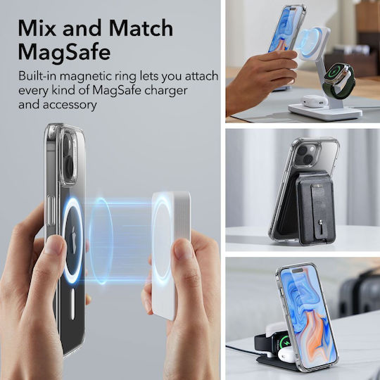 ESR Classic Hybrid Halolock Back Cover Πλαστικό / Σιλικόνης 0.5mm Διάφανο (iPhone 15 Plus)