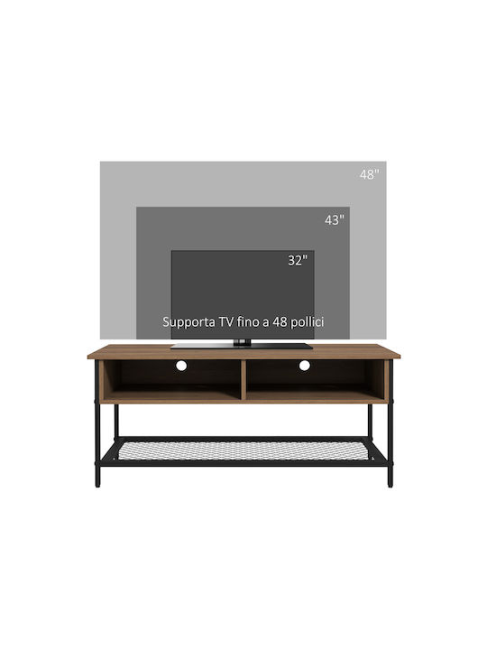 Έπιπλο Τηλεόρασης Μεταλλικό Καφέ Μ110xΠ40xΥ48cm