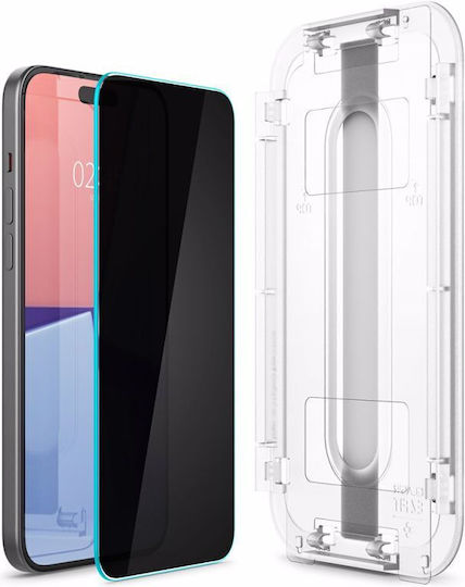 Spigen Ez Fit Glas.tr Privacy Full Face Tempered Glass 2τμχ (iPhone 15 / 16)