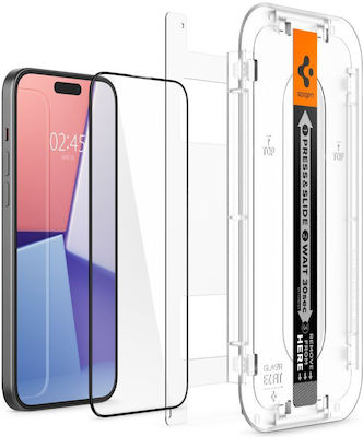 Spigen Glas.tr Ez Fit Full Face Tempered Glass Black (iPhone 15 Plus / 16 Plus)