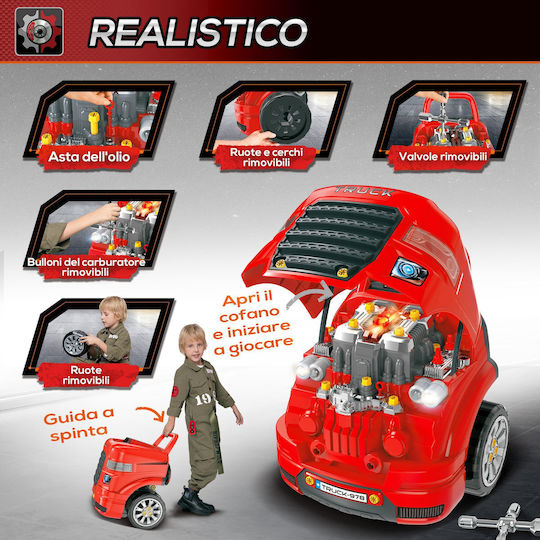 HomCom Workshop Truck Pentru 36+ Luni Cu Sunete Roșu