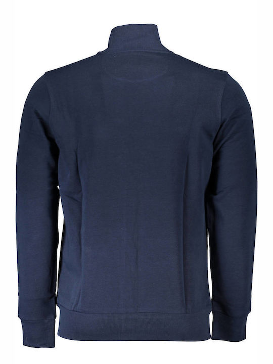 La Martina Herren Sweatshirt Jacke mit Kapuze Blau