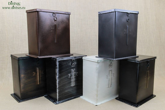 Weihrauchfass Gedenkornament Aufbewahrungsbox für Gräber aus Metall 24x20x24cm