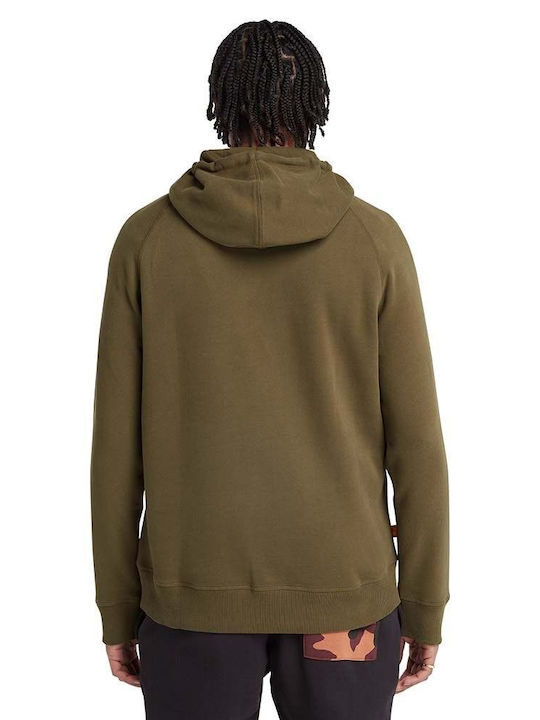 Timberland Men's Sweatshirt with Hood Green