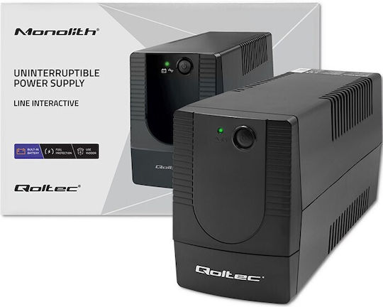 Qoltec FR UPS Line-Interactive 650VA 360W с 2 Schuko Гнезда