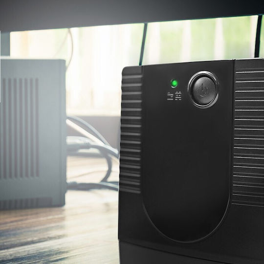 Qoltec FR UPS Line-Interactive 650VA 360W с 2 Schuko Гнезда