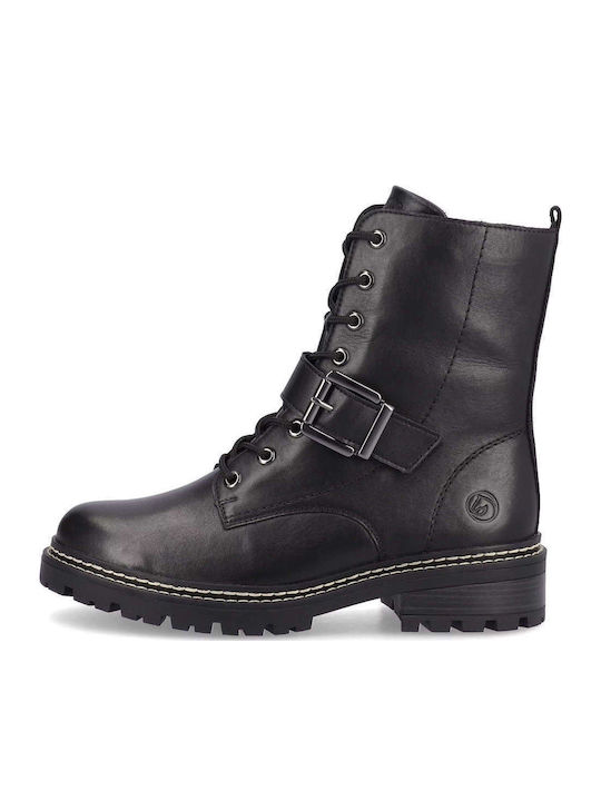 Leather Women's Ankle Boots Black