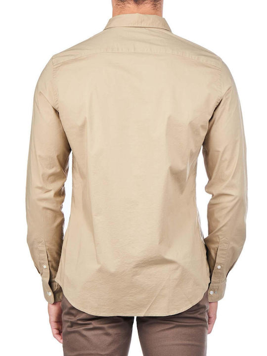 Scotch & Soda Herrenhemd Langärmelig Beige