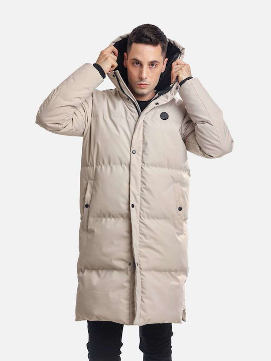 Paco & Co Men's Winter Puffer Jacket Beige