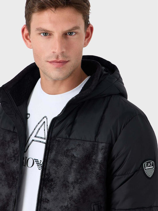 Emporio Armani Ανδρικό Χειμωνιάτικο Μπουφάν Bomber Μαύρο