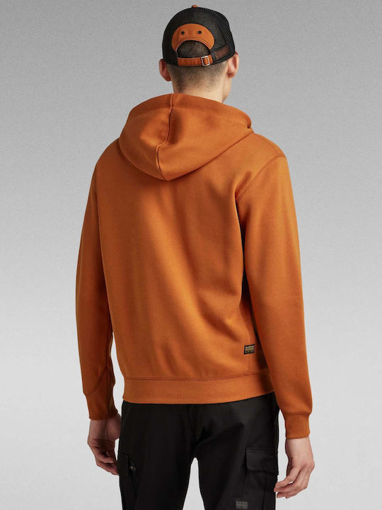 G-Star Raw Premium Core Men's Sweatshirt Jacket with Hood Orange