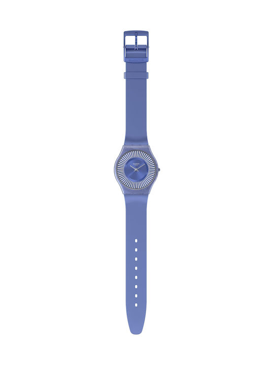 Swatch Swatch Γυναικείο Ρολόι 34mm Μπαταρίας με Μπεζ Καουτσούκ Λουράκι