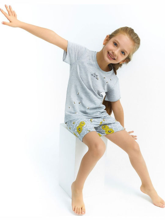 Roly Poly Kinder Schlafanzug Sommerlich Gray