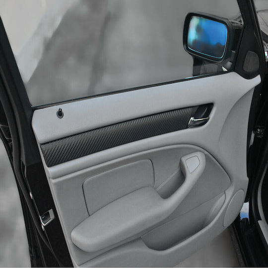 Carsun Αυτοκόλλητο Προστατευτικό Αυτοκινήτου Carbon σε Μαύρο Χρώμα