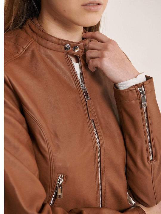 Γυναικείο Biker Jacket Ταμπά