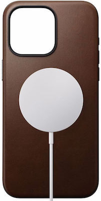 Nomad Modern Leather Back Cover Brown (iPhone 15 Pro Max)