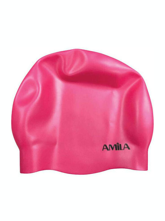 Amila Silicone Adults Swimming Cap Pink