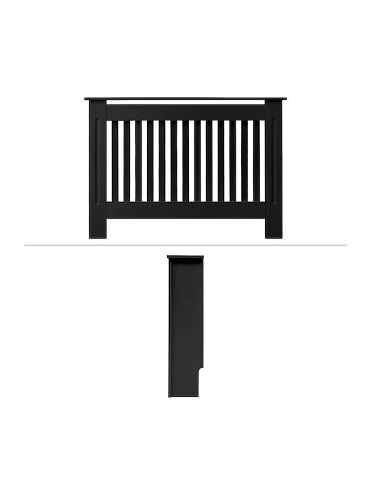 ECD Germany Country Style Κάλυμμα Καλοριφέρ από MDF Μαύρο 112x19x82cm