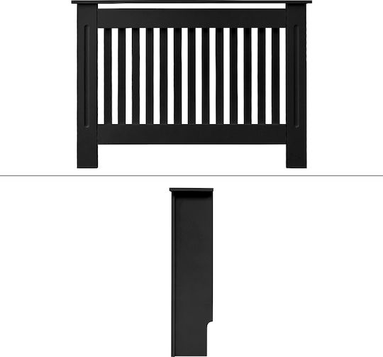 ECD Germany Country Style Κάλυμμα Καλοριφέρ από MDF Μαύρο 112x19x82εκ.