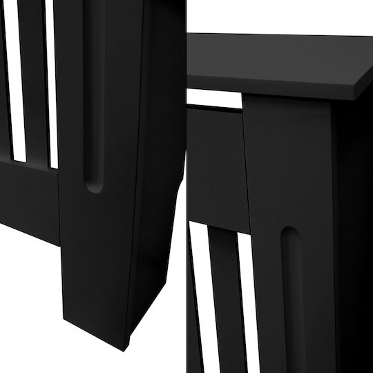 ECD Germany Country Style Radiator Cover from MDF Black 112x19x82cm