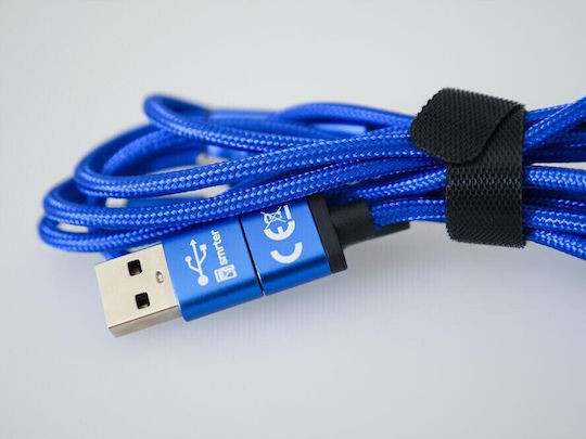 Smrter Hydra Trio USB to Type-C Cable Μπλε 1.2m