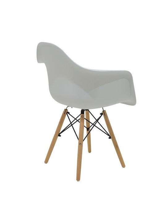 Julita Dining Room Polypropylene Armchair White 62x60x78cm