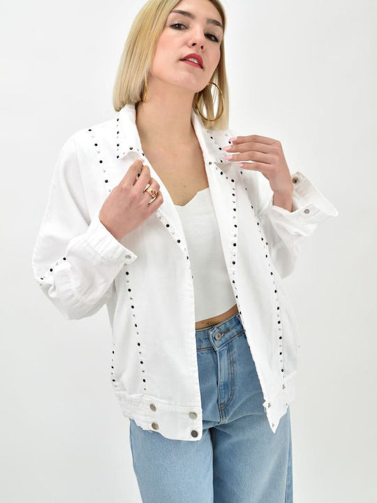 Potre Women's Short Lifestyle Jacket for Winter White