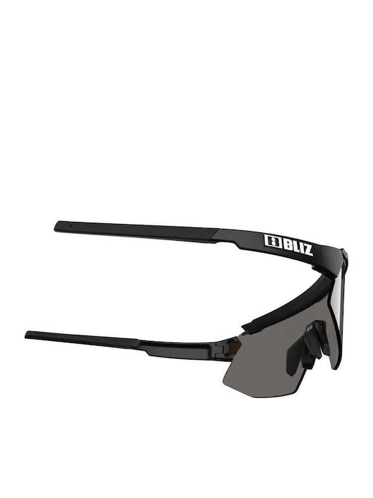 Bliz Breeze Unisex Sunglasses with Black Plastic Frame and Black Polarized Lens 52202-11