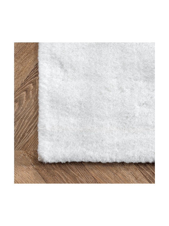 Saray Home Solid Antiderapant Covor Rectangular Shaggy Din blană Coasta de Fildeș