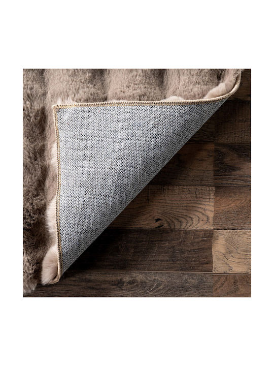 Saray Home Rutschfest Teppich Rechteckig Zottelig Pelzige Brown mocha