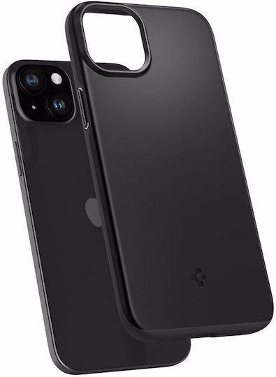 Spigen Thin Fit Umschlag Rückseite Kunststoff / Silikon 1.55mm Schwarz (iPhone 15)