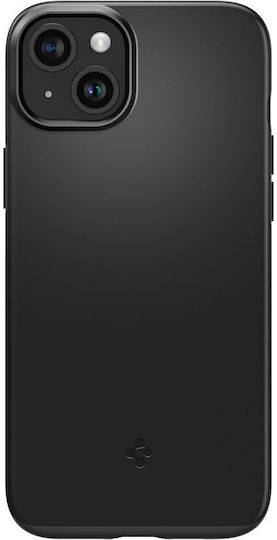 Spigen Thin Fit Umschlag Rückseite Kunststoff / Silikon 1.55mm Schwarz (iPhone 15)
