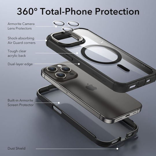 ESR Tough Armor MagFit Back Cover Μεταλλικό Διάφανο (iPhone 15 Pro Max)