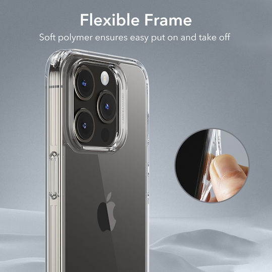 ESR Ice Shield Back Cover Σιλικόνης / Tempered Glass Σετ με Τζαμάκι Διάφανο (iPhone 15 Pro)