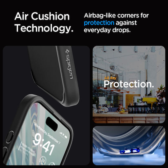 Spigen Ultra Hybrid Back Cover Plastic 2mm Matte Black (iPhone 15 Pro Max)
