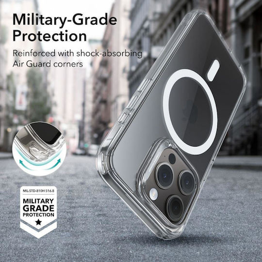 ESR Classic Hybrid Halolock Задна корица Пластмаса / Силикон 0.5мм Прозрачен (iPhone 15 Pro Max)